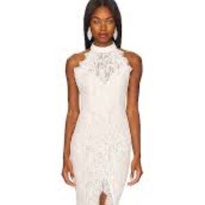 Heartloom Isla ivory open back lace weeding gown dress size S